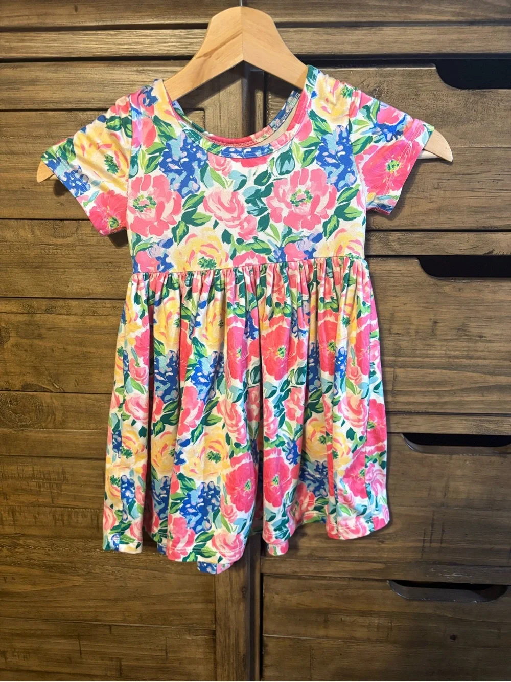 Mila & Rose Girls 3T Floral Dress Bright Multicolor Pocket Dress Boutique‎